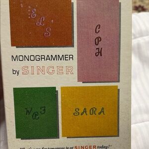 Singer Monogrammer with Multicolor Templates